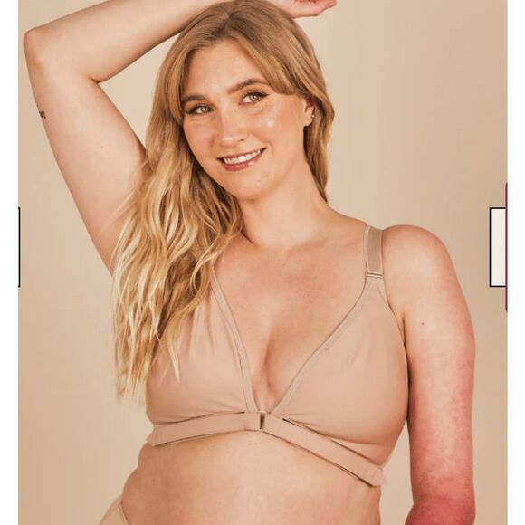 Springrose 40-42 B-D Nude Easy-On Mobility Bra (Seamless Cups) - Picture 1 of 8